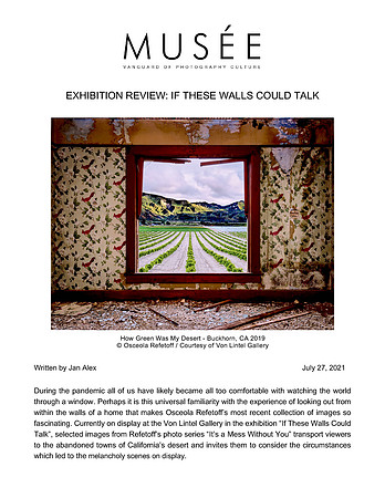 Musée Magazine – Exhibition Review: If These Walls Could Talk – Jul 2021