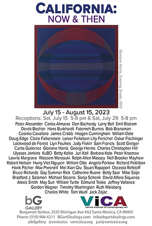 bG Gallery – California Now & Then – Curated by Juri Koll / Venice Institute of Contemporary Art – Santa Monica California – 2023
