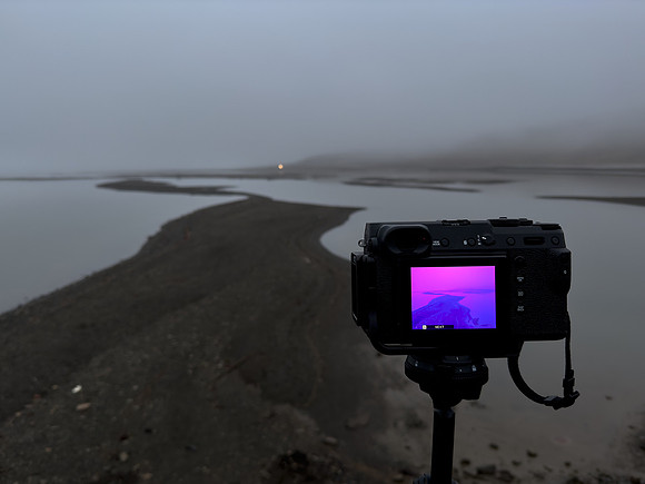 Production Still of Multispectral Exposure – Adventfjorden, Longyearbyen, Spitsbergen, Svalbard – 2022