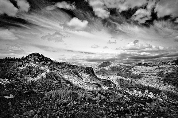 Donner Pass from Abandoned Train Sheds - Infrared Exposure - Norden, CA - 2016