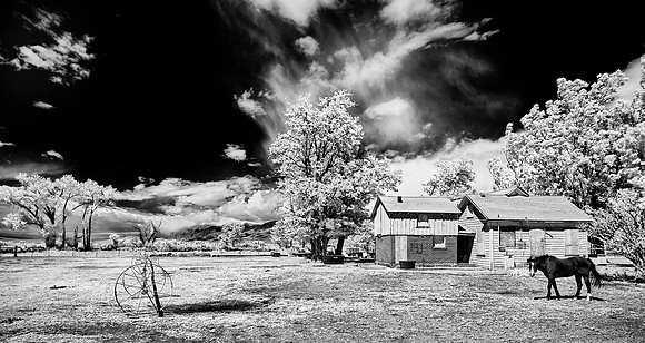 Boarded-Up Farm House – Infrared Exposure – Bishop, California – 2016