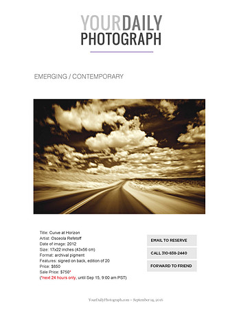 Your Daily Photograph – Contest Winner: Emerging/Contemporary – September 2016