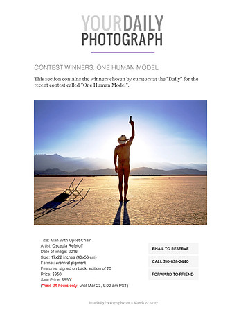 Your Daily Photograph – Contest Winner: One Human Model – March 2017