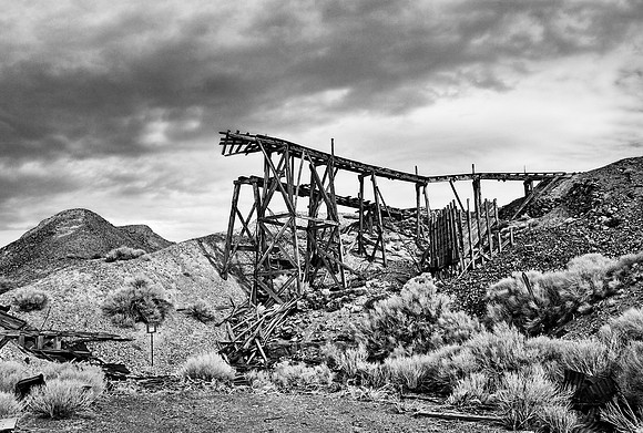 Remains of the Minecart Trestle – Infrared Exposure – Cerro Gordo, California – 2012