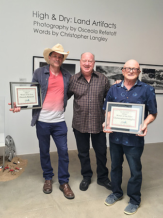"High & Dry: Land Artifacts" Osceola Refetoff, Bob Semerau (Executive Director, Outdoor Writers Association of California) & Christopher Langley - Museum of Art & History (MOAH) - Lancaster, CA - 2018