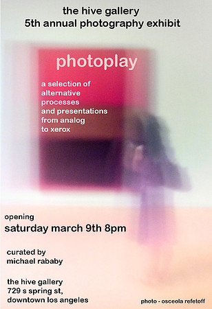 The Hive Gallery – "Photoplay" curated by Michael Rababy – March-April 2019