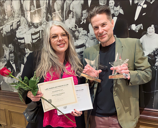 Osceola Refetoff & Shana Nys Dambrot – Los Angeles Press Club – 16th Annual National Arts & Entertainment Journalism Awards – Los Angeles, California – December 3, 2023