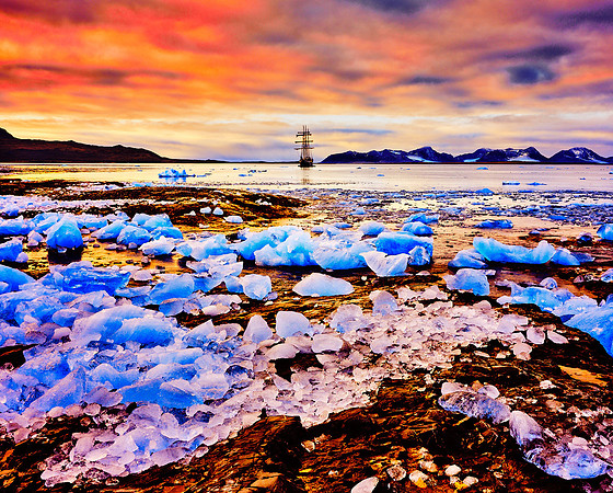 A Thousand Words for Ice – Multispectral Exposure – Dahlbrebukta, Oscar II Land, Svalbard – 2022