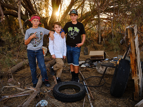 Jim, Windle & Maddie – Behind the Elks Lodge, Trona, California – 2019