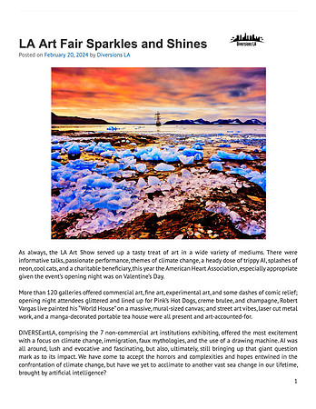 Diversions LA – LA Art Fair Sparkles and Shines – Feb 2024