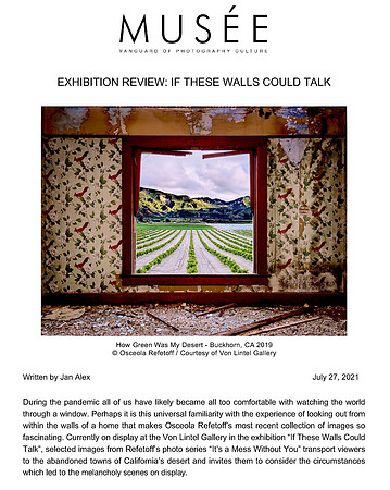 Musée Magazine – Exhibition Review: If These Walls Could Talk – Jul 2021