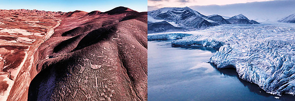Conexioes Distantes: Chug-Chug, Chile / Ymerbukta, Svalbard – Cartel en espacio público (Billboard) – Bienal SACO – Antofagasta, Chile – 2025