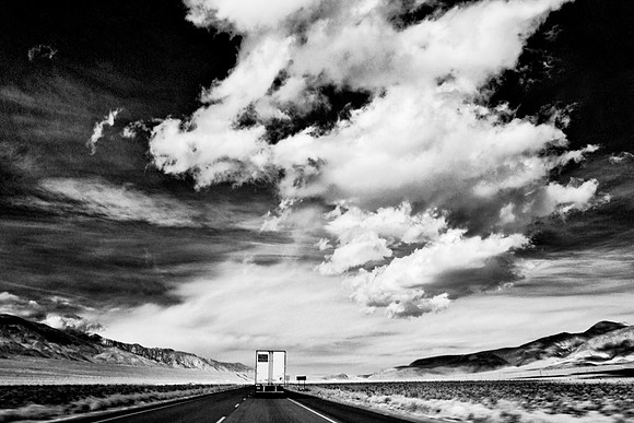 Sky, Desert, Truck – Highway 395 Near Coso Junction, California – 2012