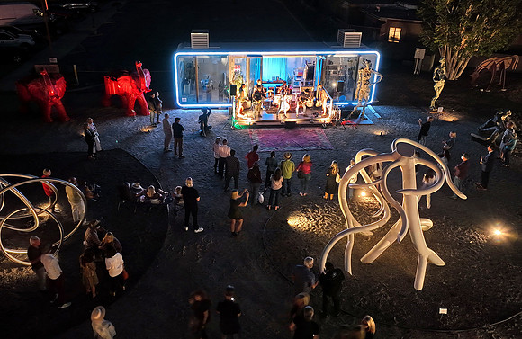 The Long Shadows perform at the Melissa Morgan Fine Arts Scuplture Garden – Palm Desert, California – 2022