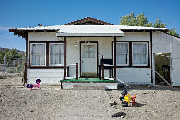 White House with Plastic Trikes – Trona, California – 2011